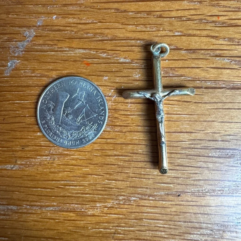 14K GF PPC Religious Crucifix Pendant Jesus Christ Charm 14K Gold Filled‎